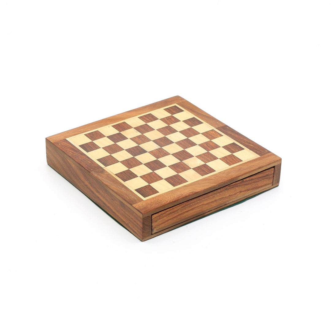 Wooden Chess Game Set - 7"x7"