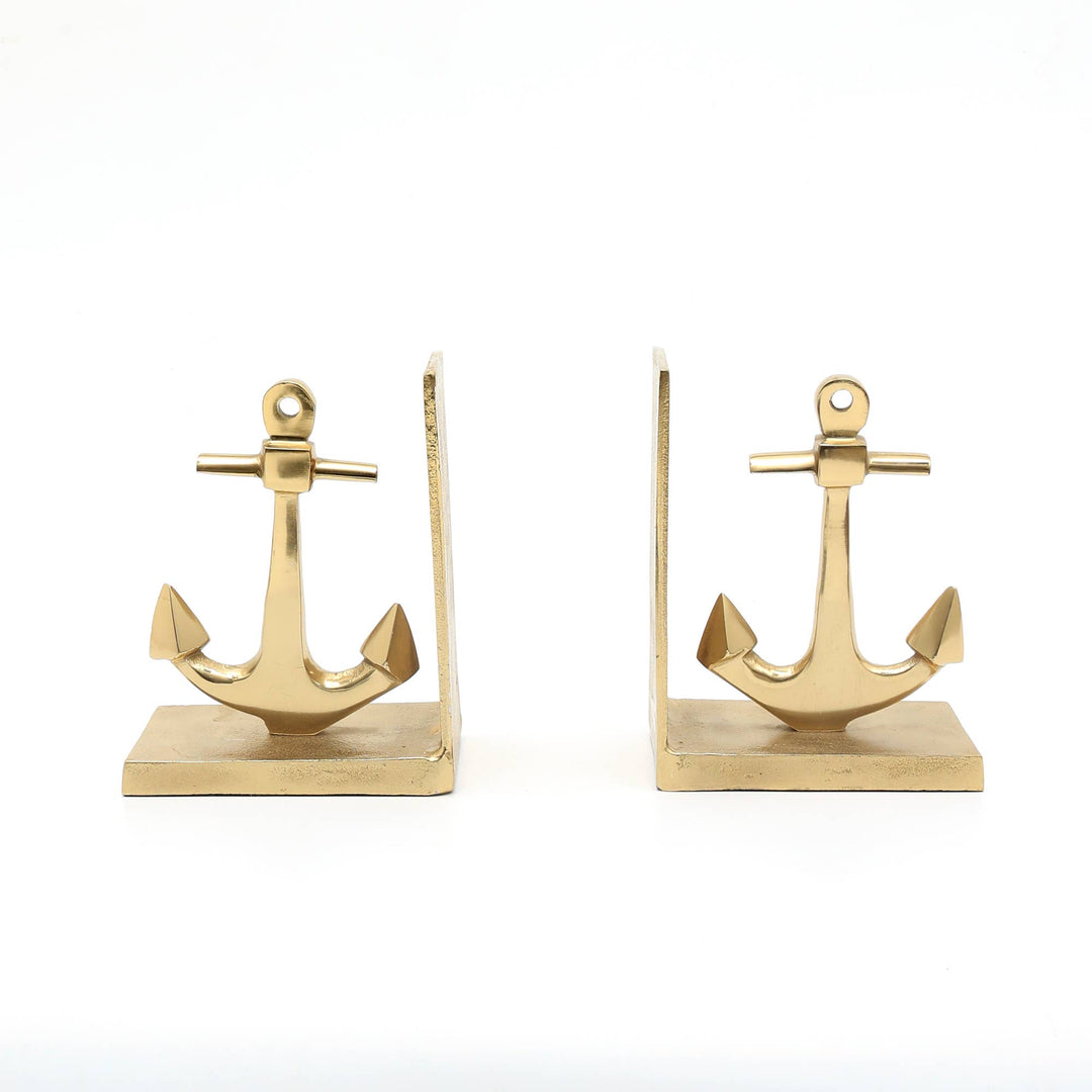 Decorative Aluminum Anchor Bookend - Tabletop (10.5"x3.5"x6.5")