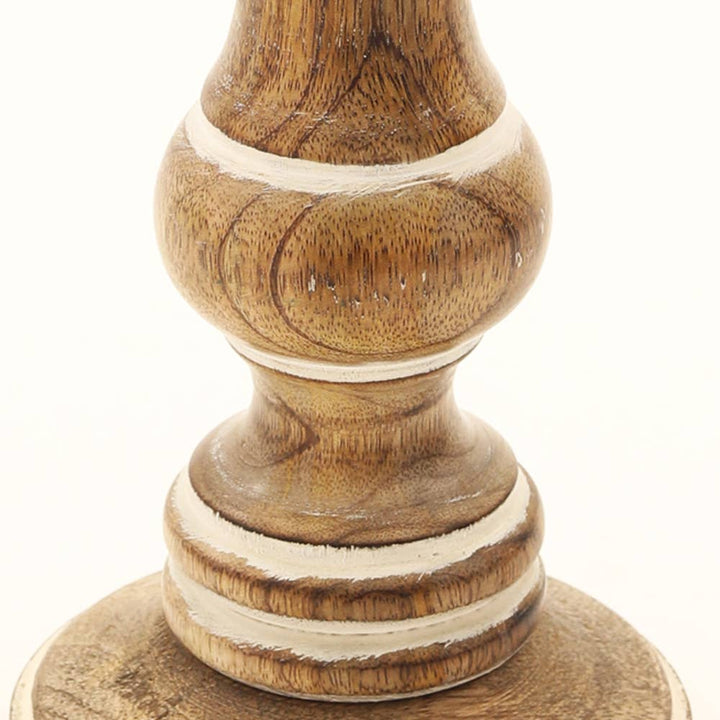Candle Holder - Mango Wood & Metal