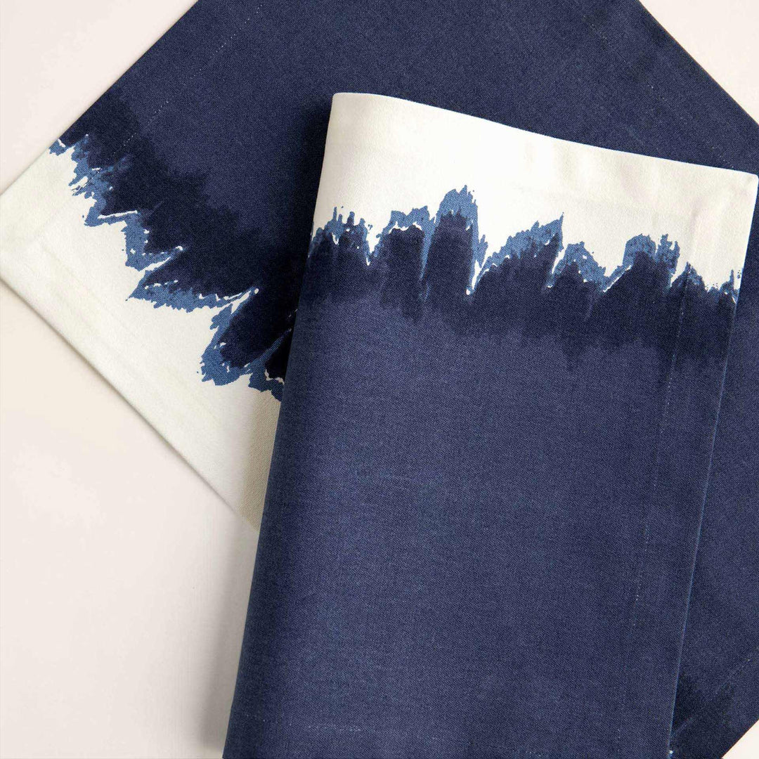 18" x 13" Abstract Blue Cotton Placemat – Stylish Dining Table Mat
