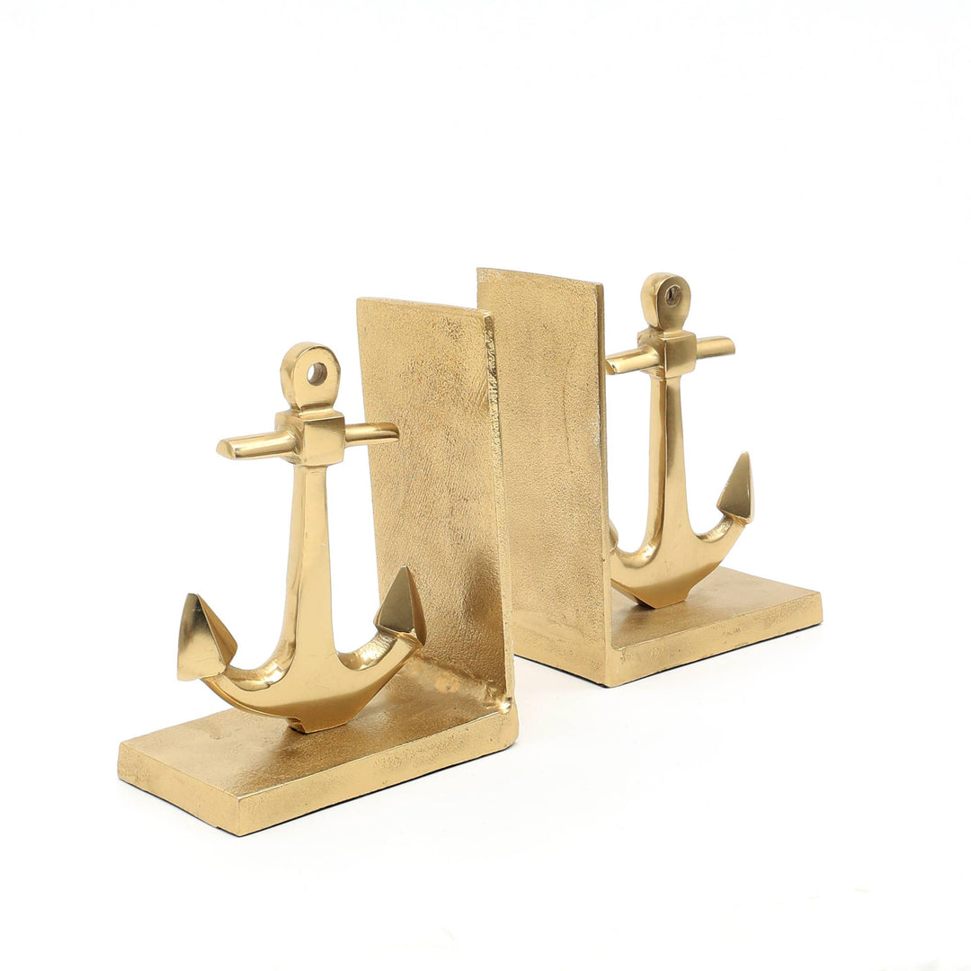 Decorative Aluminum Anchor Bookend - Tabletop (10.5"x3.5"x6.5")
