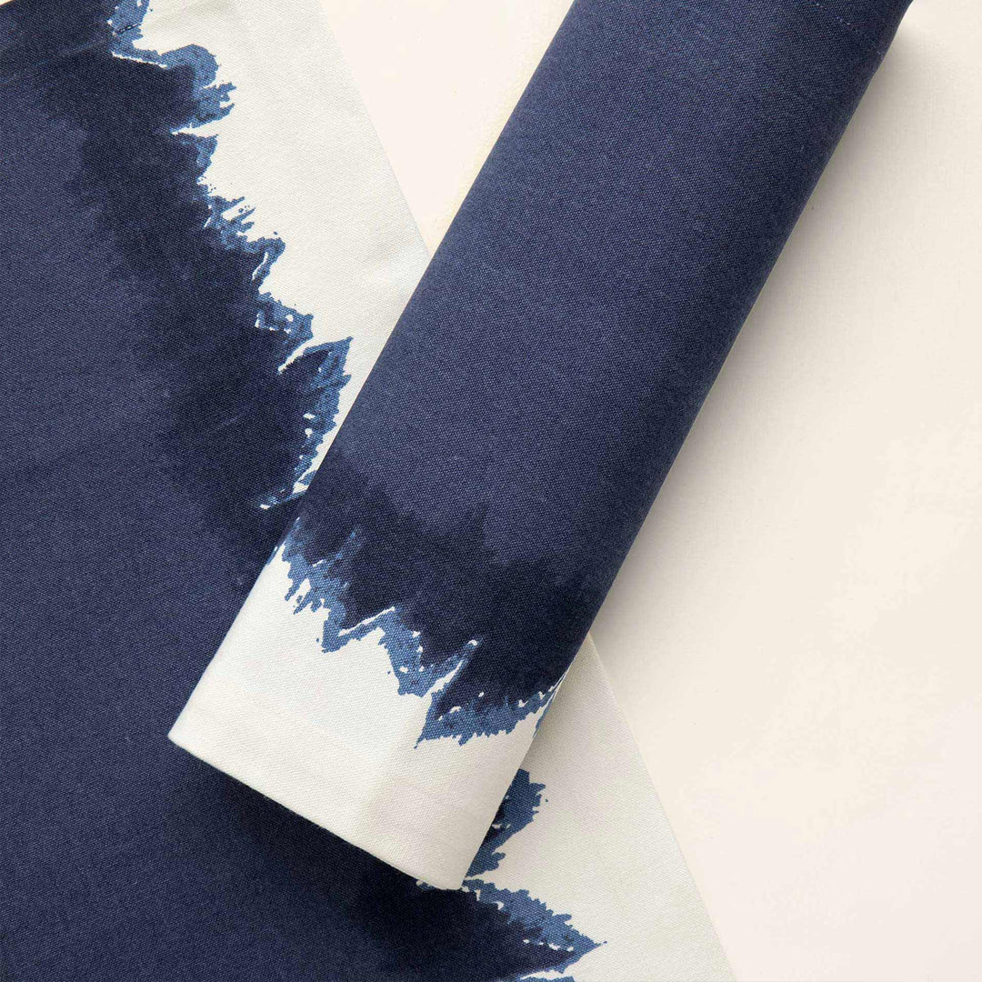 18" x 13" Abstract Blue Cotton Placemat – Stylish Dining Table Mat