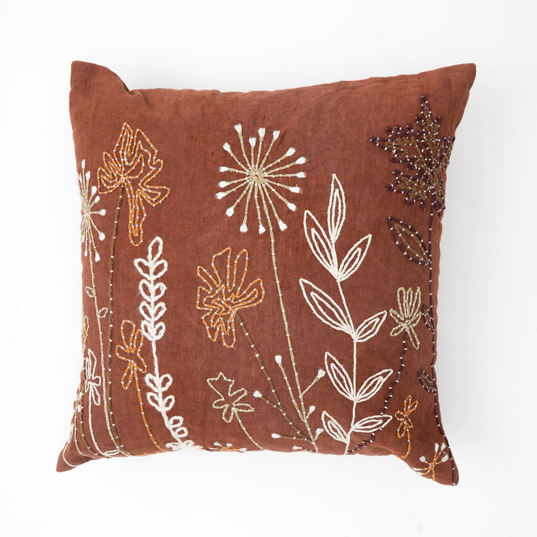 Embroidered Lumbar Cushion