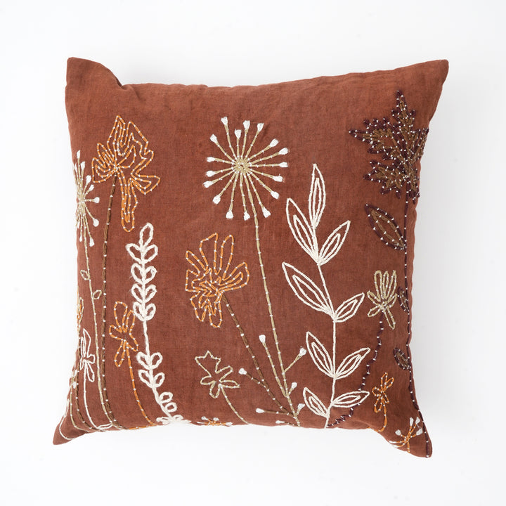 Embroidered Lumbar Cushion