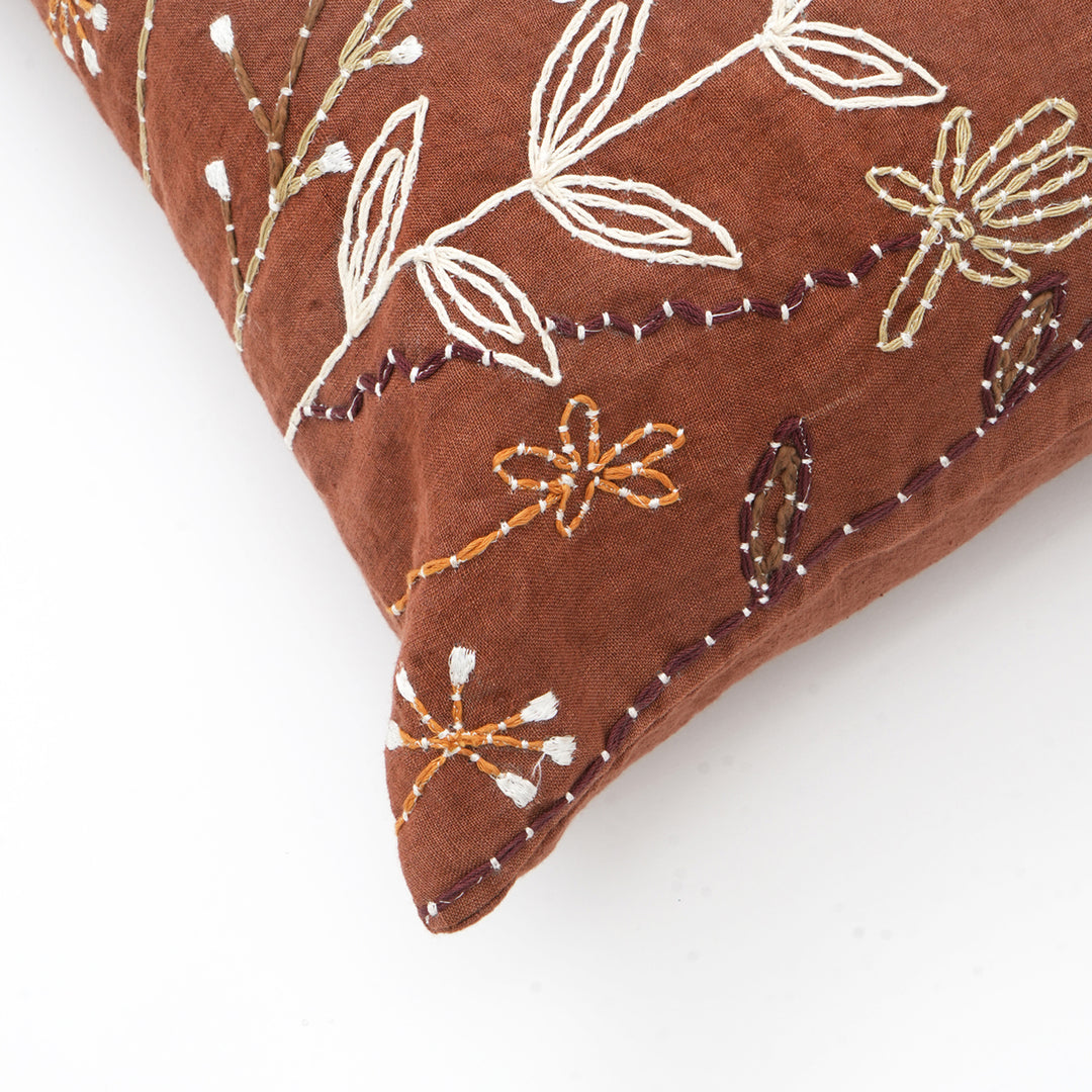 Embroidered Lumbar Cushion