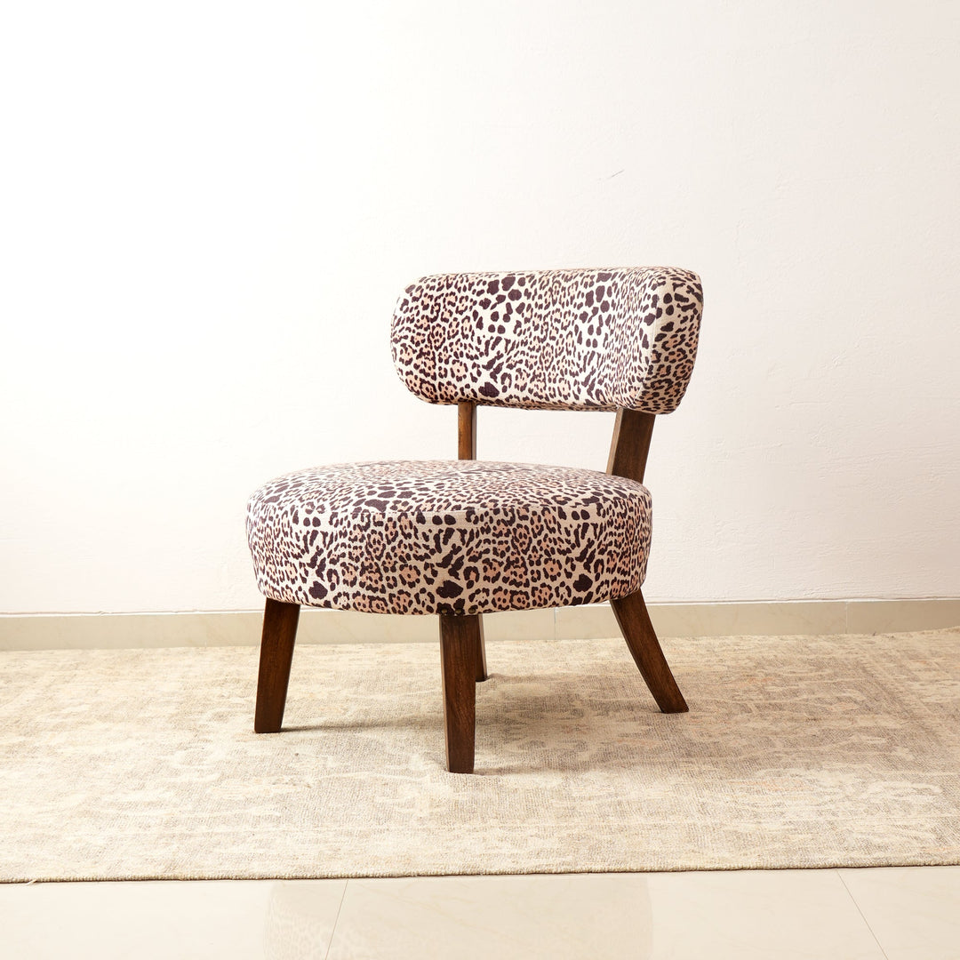 Round Chair In Zebra Print RTS