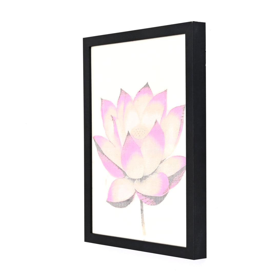 Lotus Kanjivaram Silk Art | Handloom Wall Decor