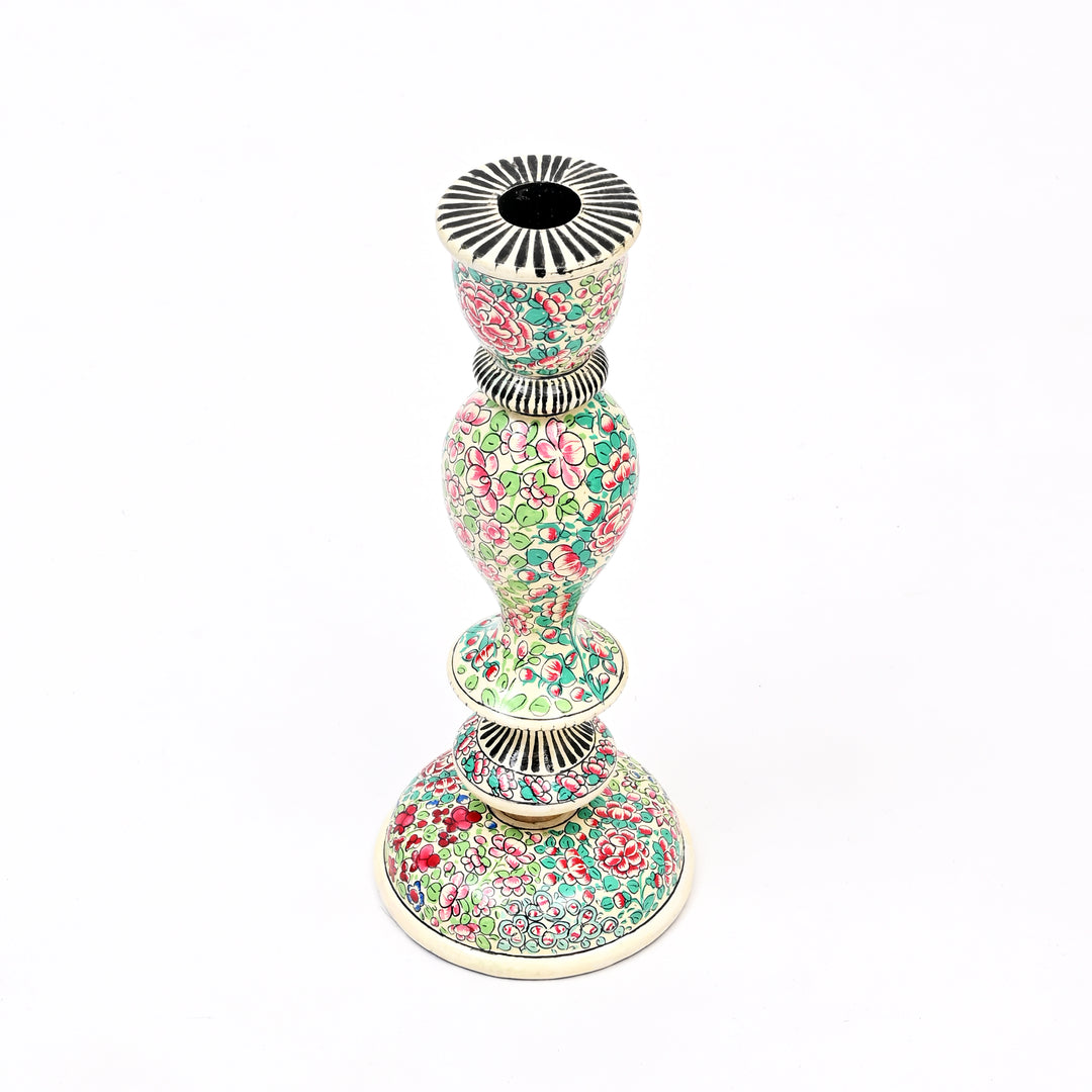 Handcrafted Paper-Mache Candle Stand | Ecofriendly Decorative Holder