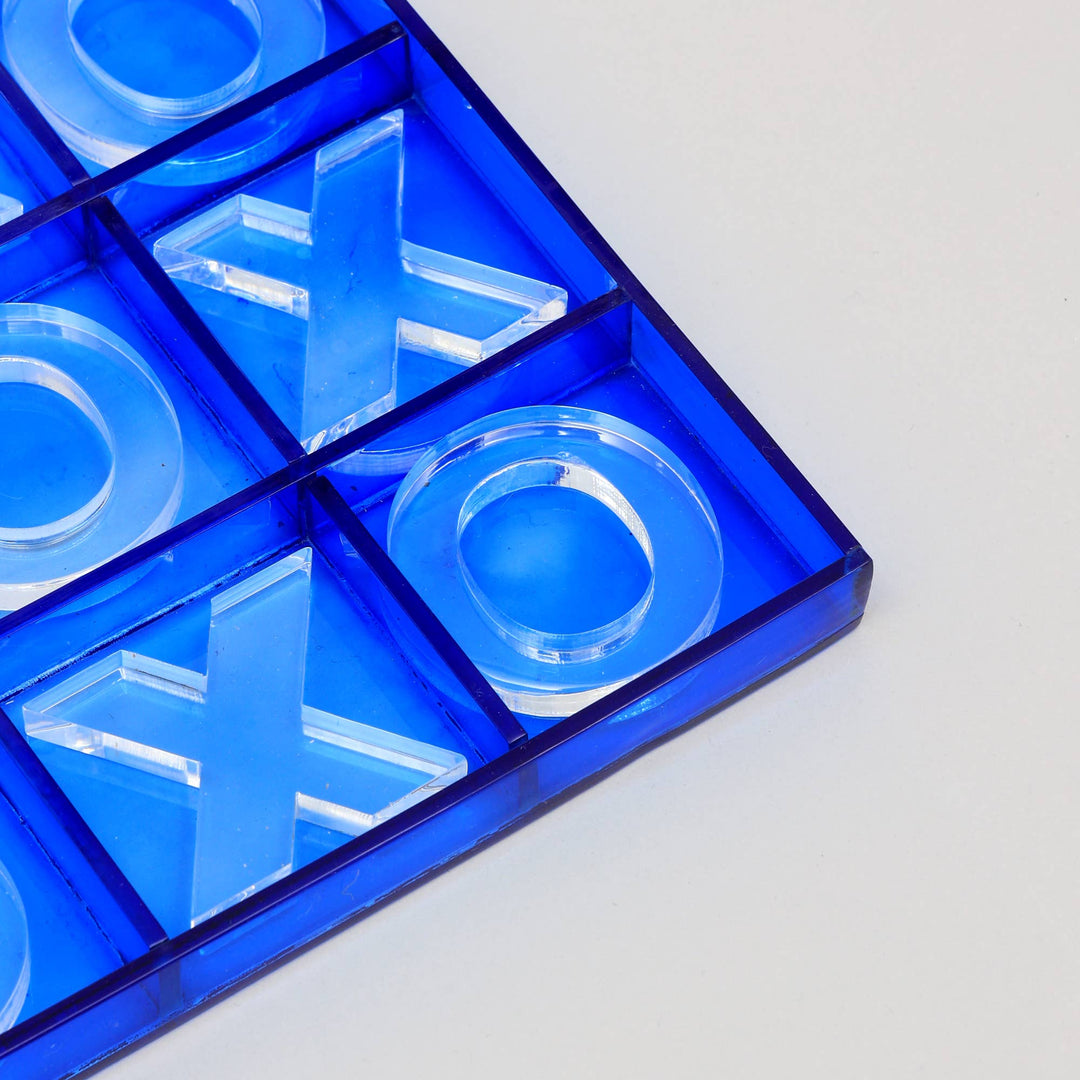 Acrylic Blue Tik Tack Toe Game Set