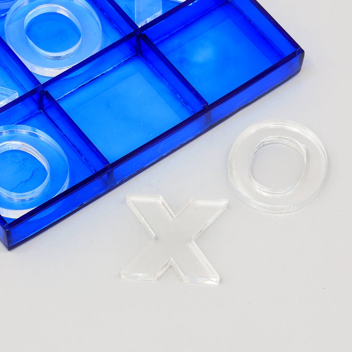 Acrylic Blue Tik Tack Toe Game Set