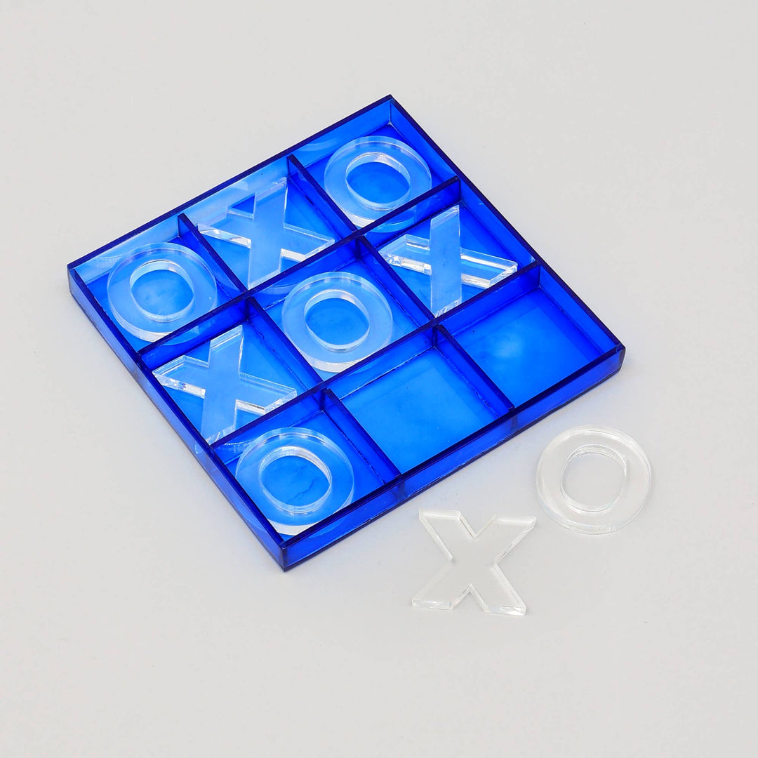 Acrylic Blue Tik Tack Toe Game Set