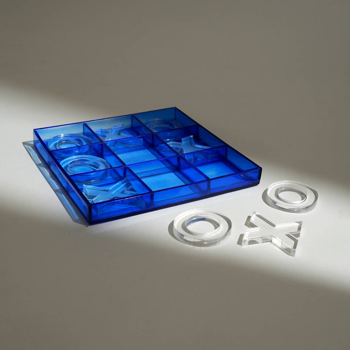 Acrylic Blue Tik Tack Toe Game Set