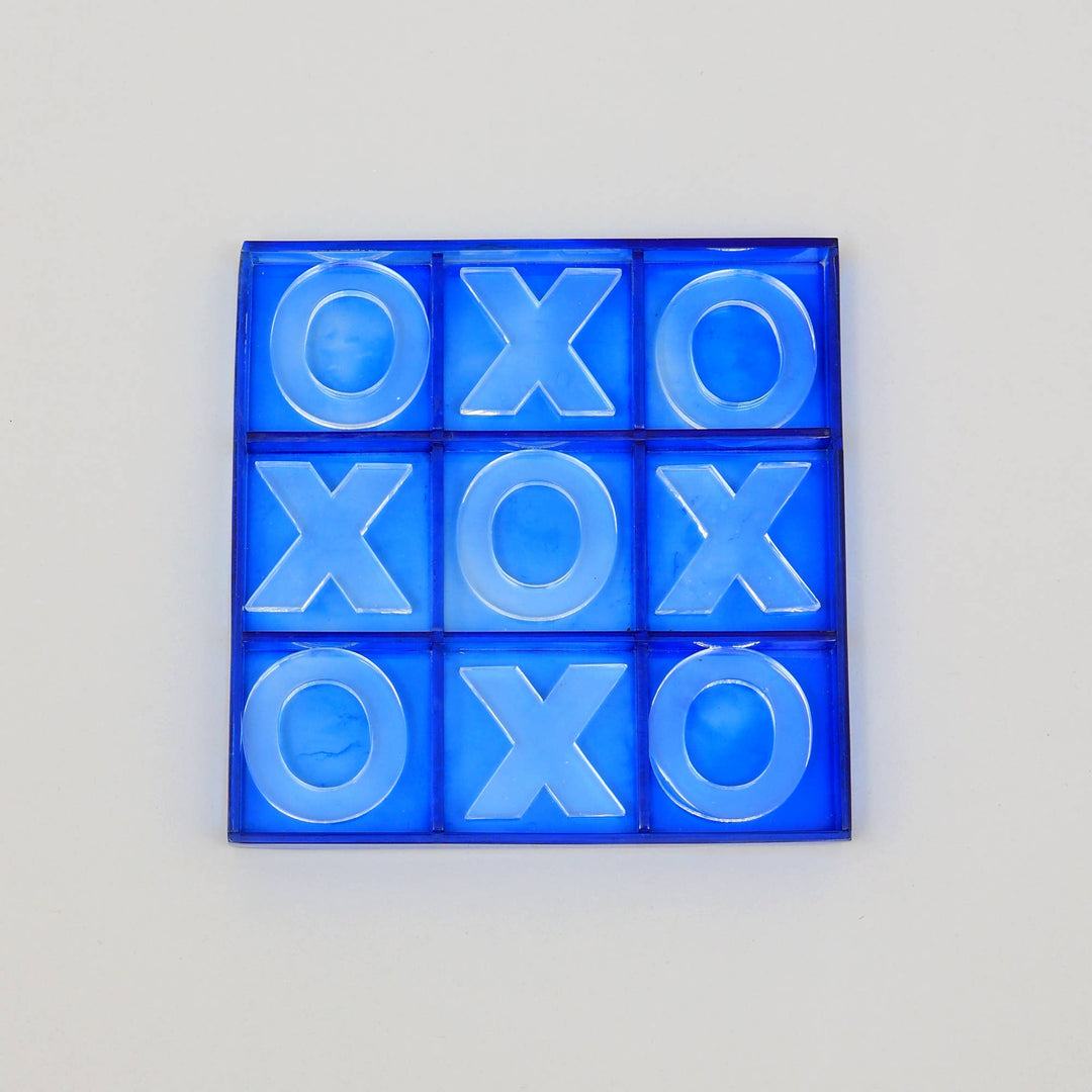 Acrylic Blue Tik Tack Toe Game Set