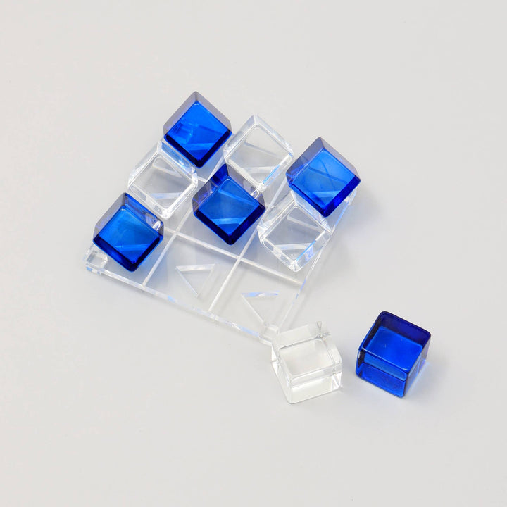 Acrylic Blue & White Tik Tack Toe Game Set