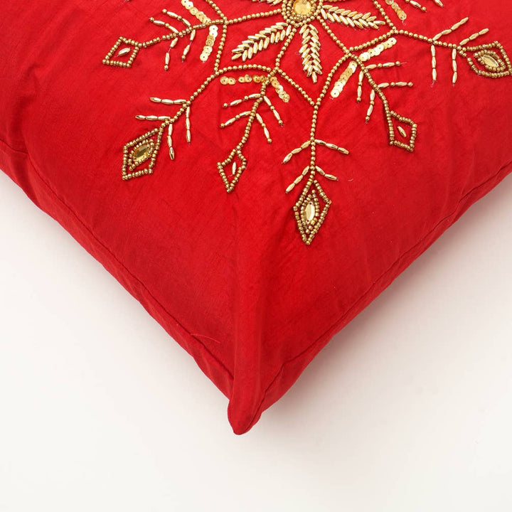 Snowflakes Treat In  Bead Work Cushion