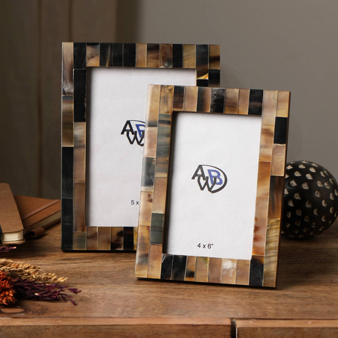 Black & Brown Photo Frame Set of 2