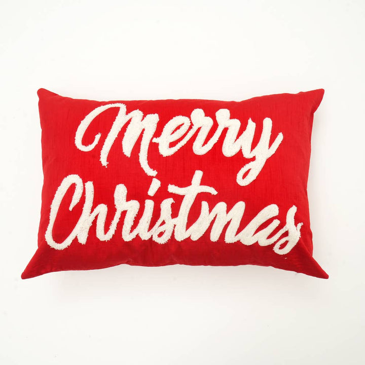 Merry Christmas Embrroidered Cushion