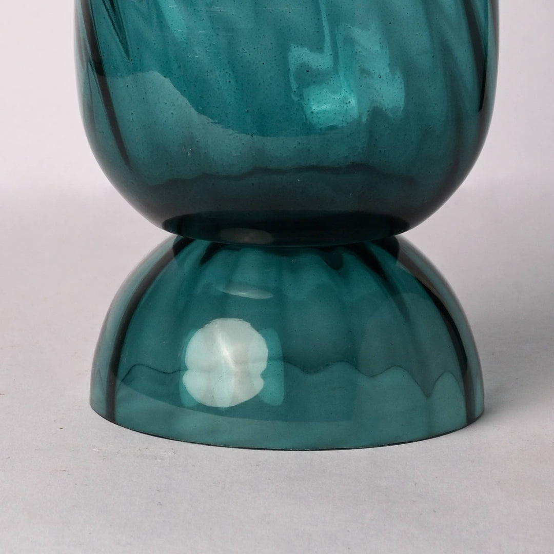 Blue Optic Vase With Base