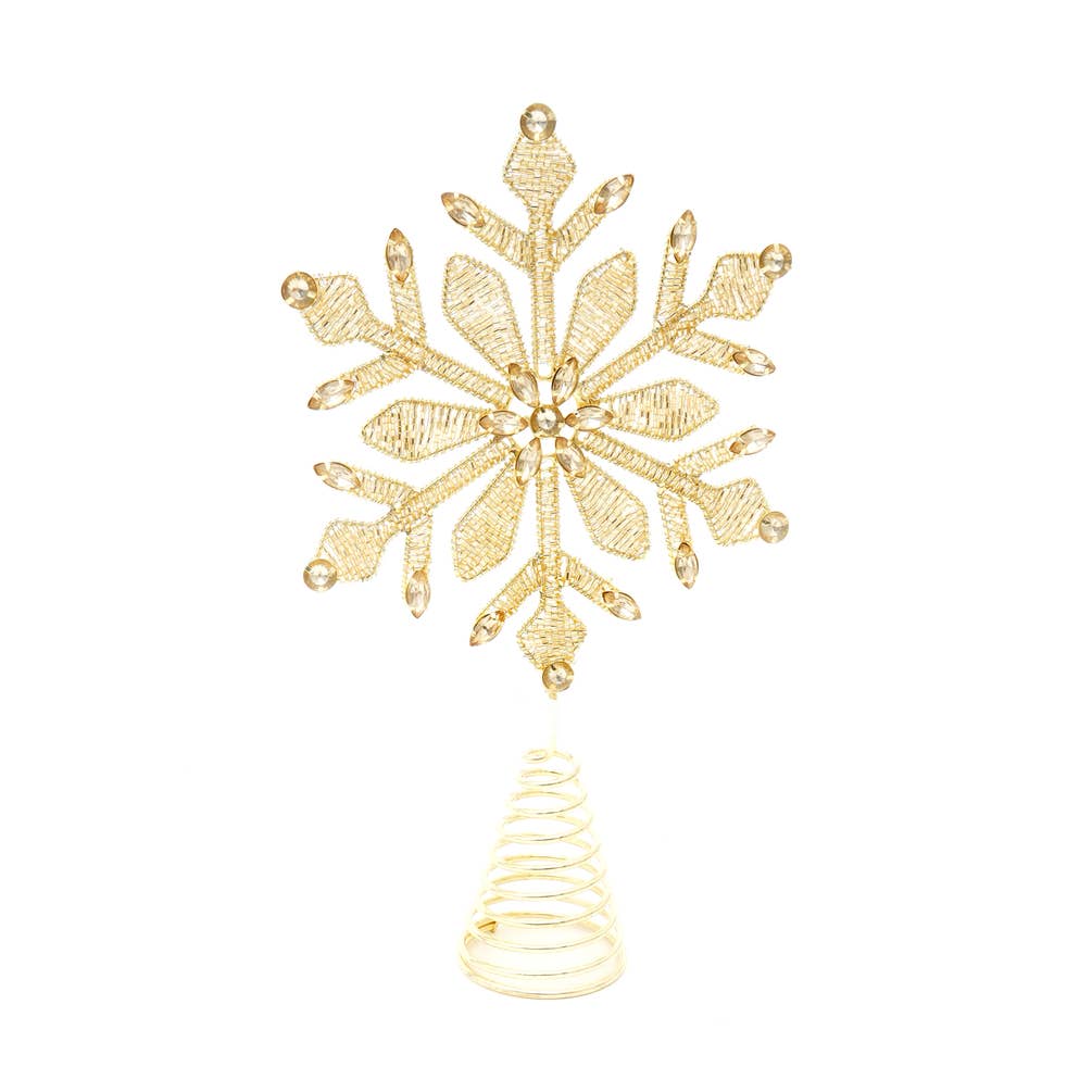 Golden Bead Work Tree Topper