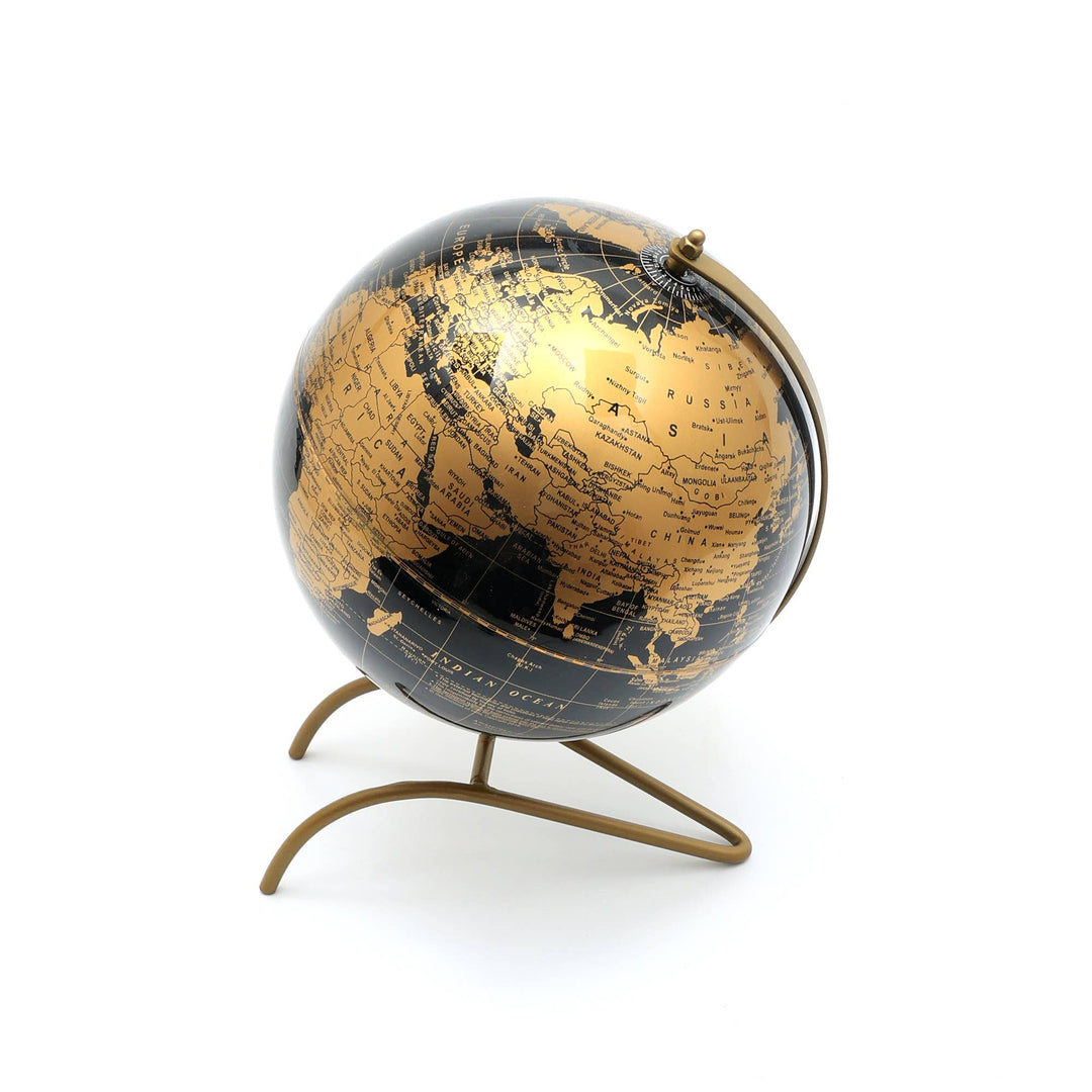Tabletop Decorative Globe on Metal V Stand-12"(H)
