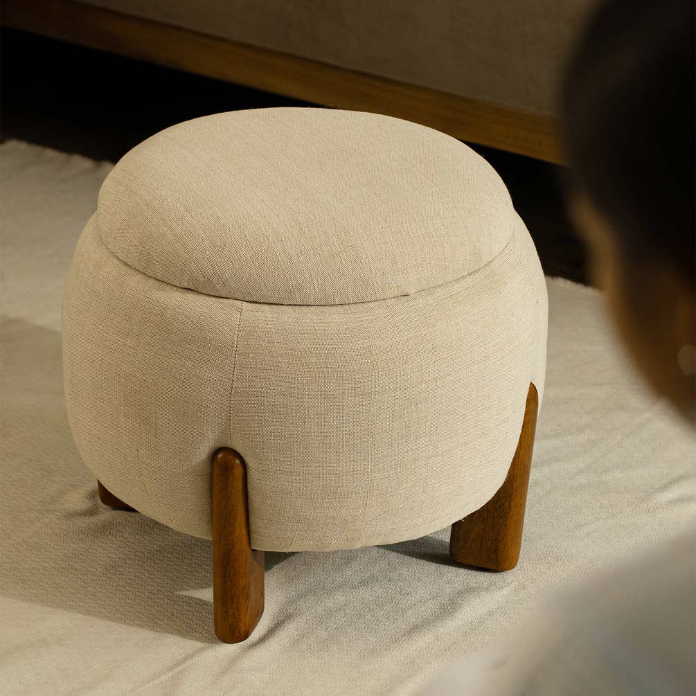 Upholstered Round Ottoman