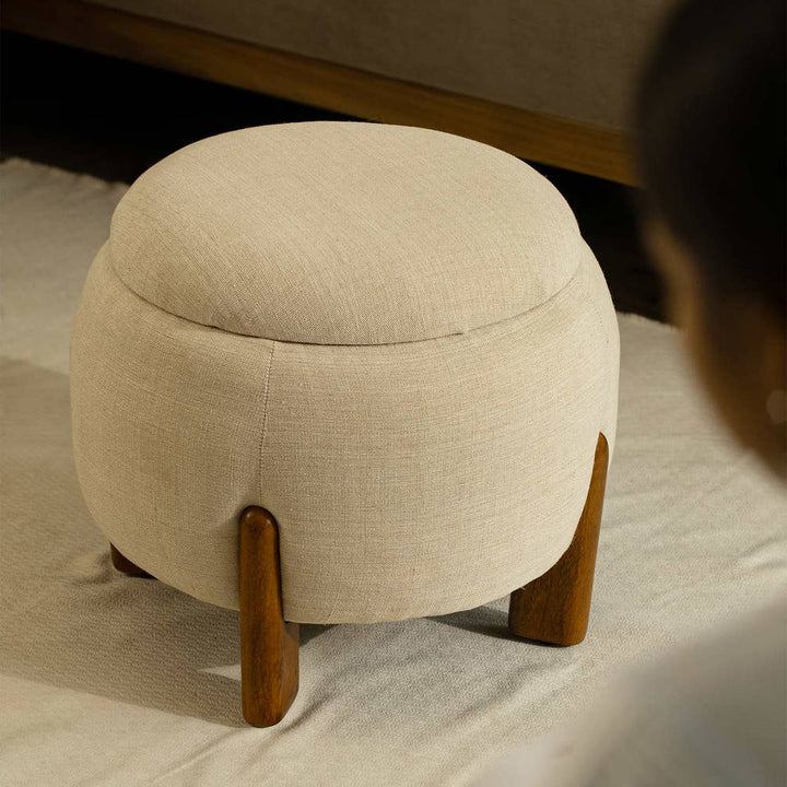 Upholstered Round Ottoman