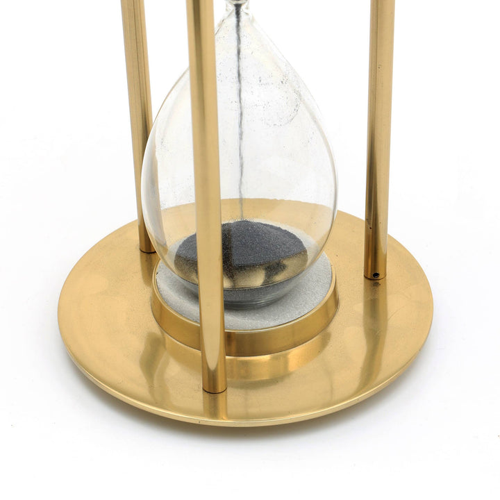 Decorative Aluminum Frame Sand Timer - Hourglass (6.25"X6.25"X11")