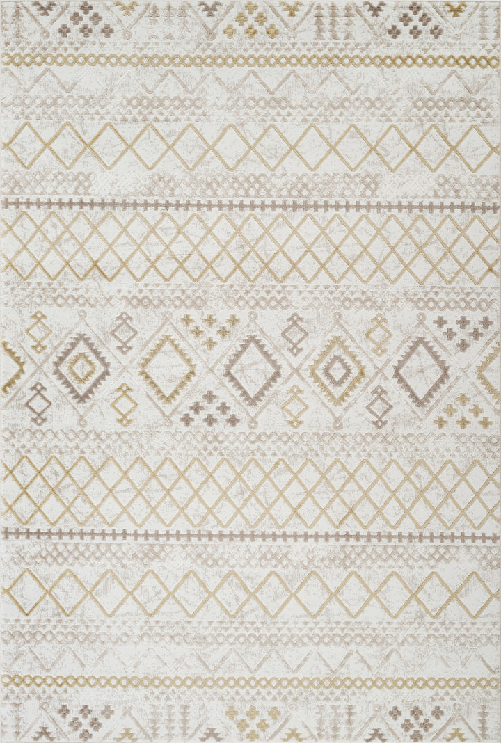 Troy Modern Bohemian Geometric Area Rug | Soft Polyester Indoor Accent Rug for Living Room, Bedroom, Dining Room & Office