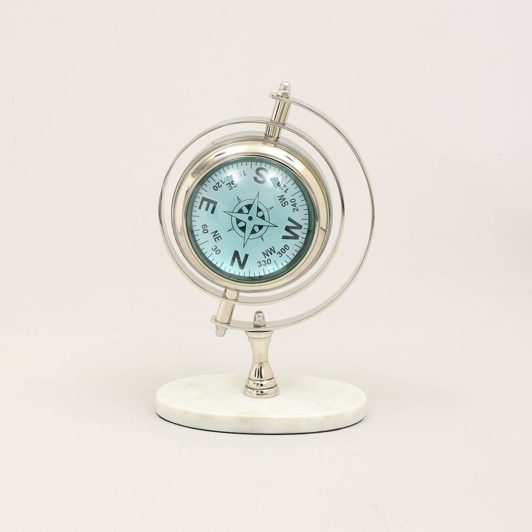 Decorative Dual Side Aluminium Table Clock - Desk Clock