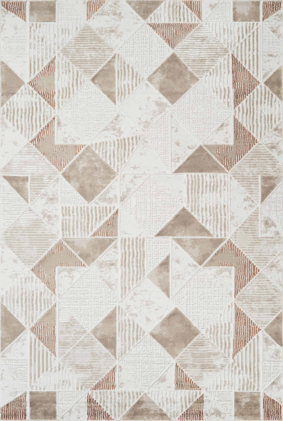 Troy Geometric Area Rug | Modern Polyester Rug | Abstract Diamond Pattern Indoor Rug for Living Room, Bedroom & Dining Room