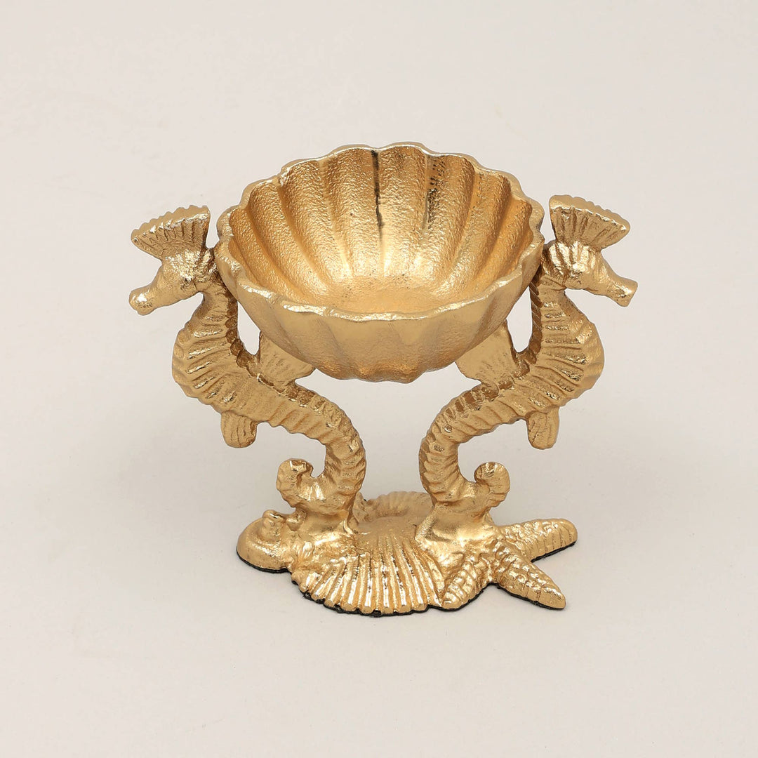 Decorative Bowl with Antique Gold Finish - Table Décor