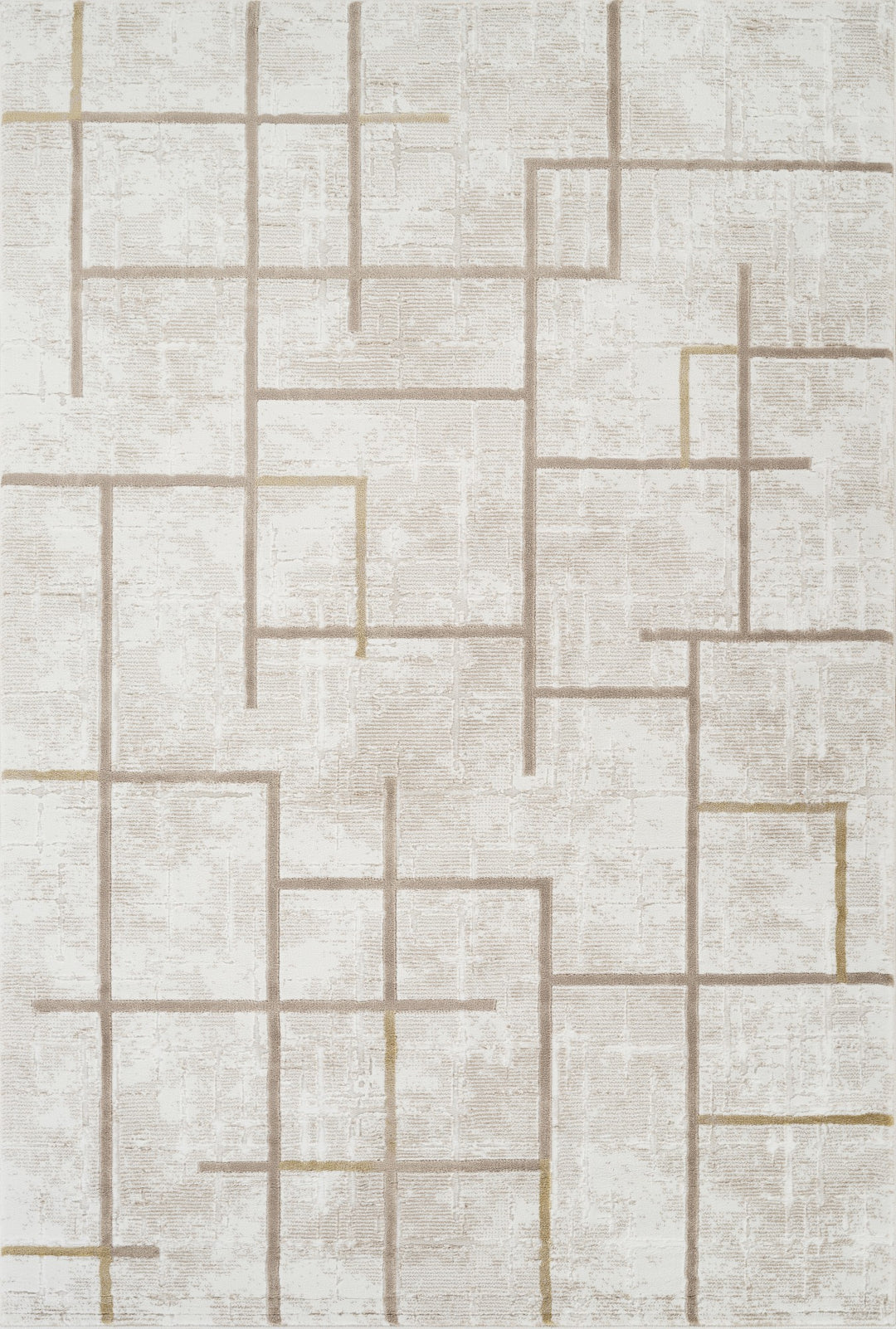 Troy Modern Geometric Area Rug  | Soft Polyester Rug | Contemporary Abstract Line Design Indoor Rug for Living Room, Bedroom & Dining Room