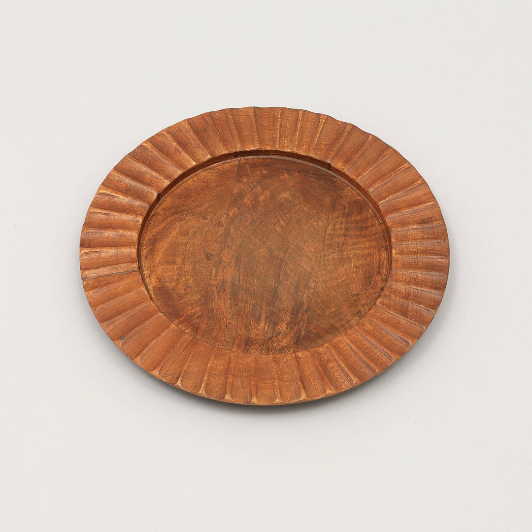 Wood Charger Plate | Handmade 13" Artisan Wooden Tableware | Rustic Dining Accent