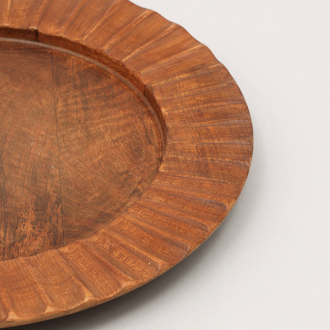 Wood Charger Plate | Handmade 13" Artisan Wooden Tableware | Rustic Dining Accent