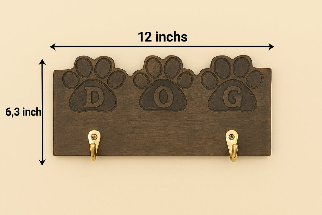 Leash Holder | Handmade Wooden Tail Tidy Leash Holder | Wall Mounted Pet Leash Storage | Eco Friendly Home Pet Gear