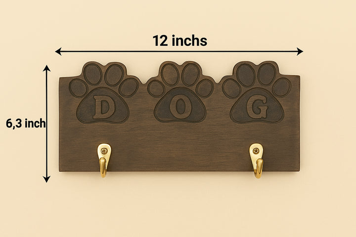 Leash Holder | Handmade Wooden Tail Tidy Leash Holder | Wall Mounted Pet Leash Storage | Eco Friendly Home Pet Gear