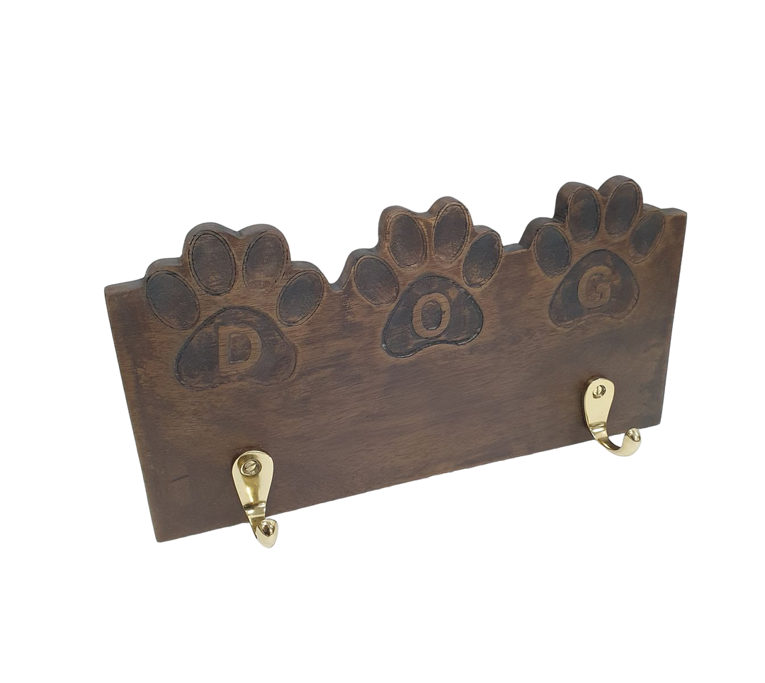 Leash Holder | Handmade Wooden Tail Tidy Leash Holder | Wall Mounted Pet Leash Storage | Eco Friendly Home Pet Gear
