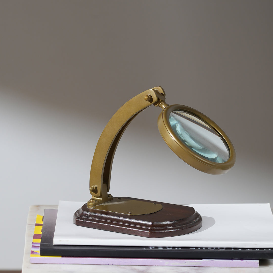 Aluminum Framed Magnifying Glass on MDF Base