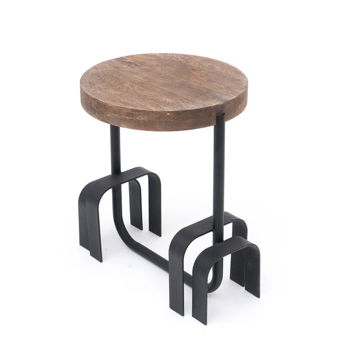 Wood & Iron End Table