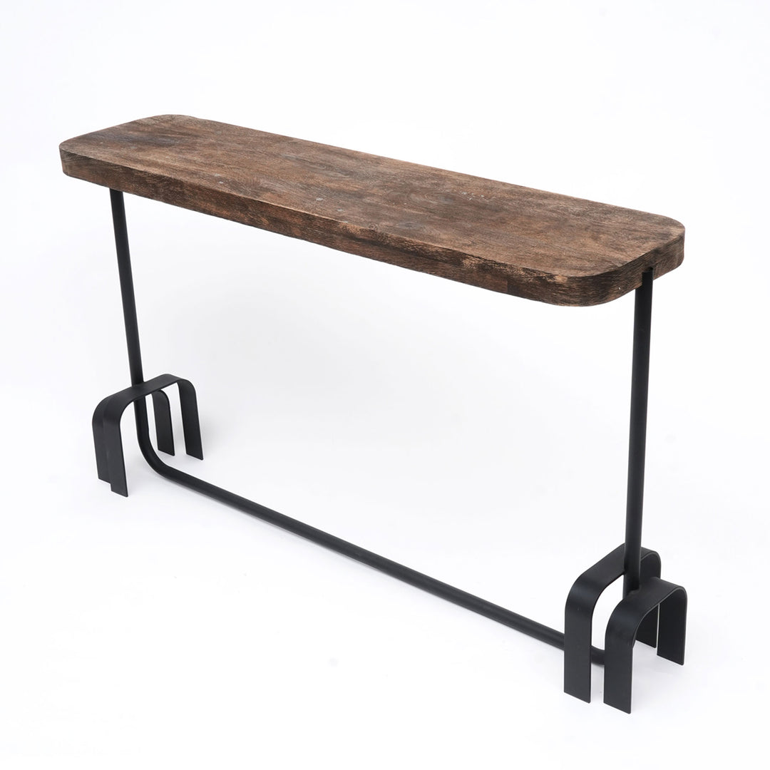 Wood & Iron Console Table