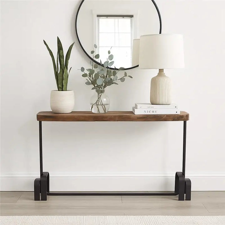 Wood & Iron Console Table