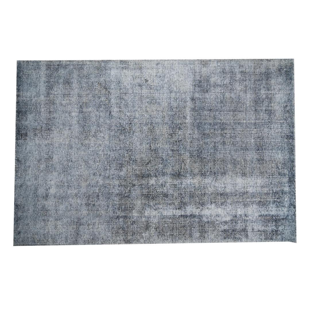Area Rug | Charcoal Wool & Bamboo Silk Handloom Rug | 7mm