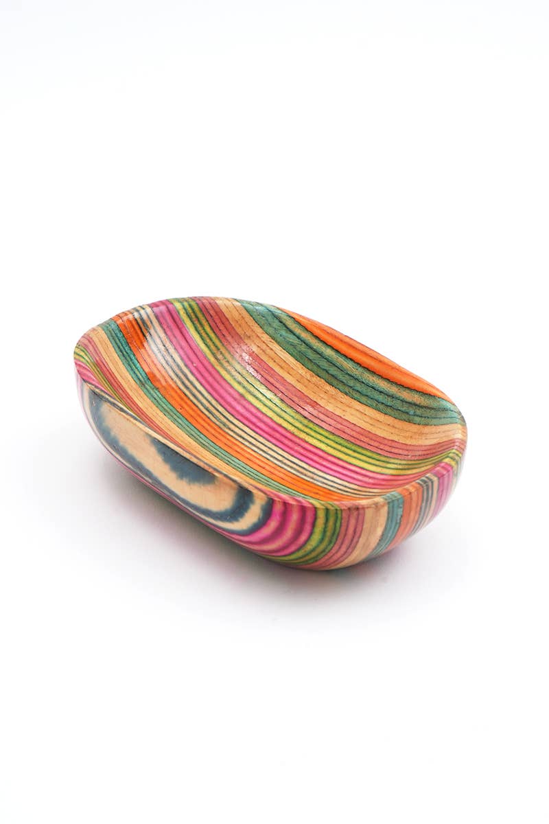 MULTI COLOR DECORATIVE OVAL BOWL -  Small