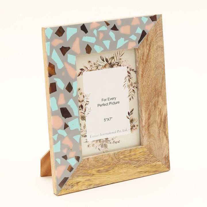 Wood Resin Craving Photo Frame