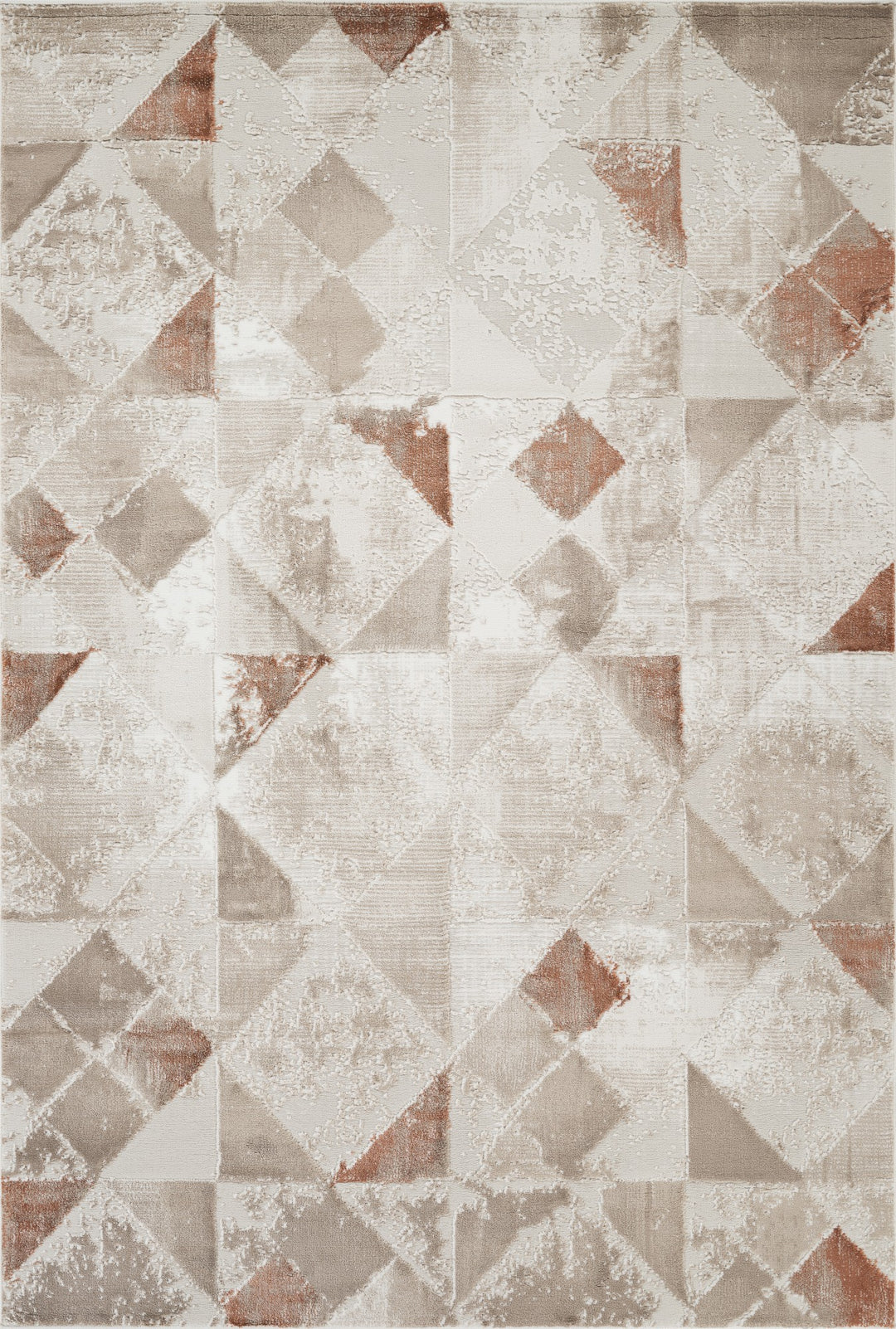 Troy Geometric Abstract Area Rug | Modern Polyester Indoor Rug | Diamond Pattern Accent Rug