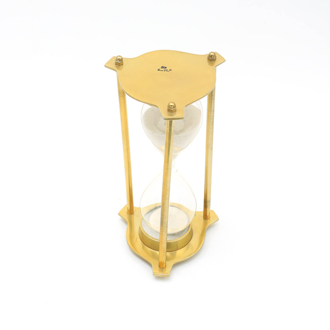 Decorative Aluminum Frame Sand Timer - Hourglass (4.5"X4.5"X9")
