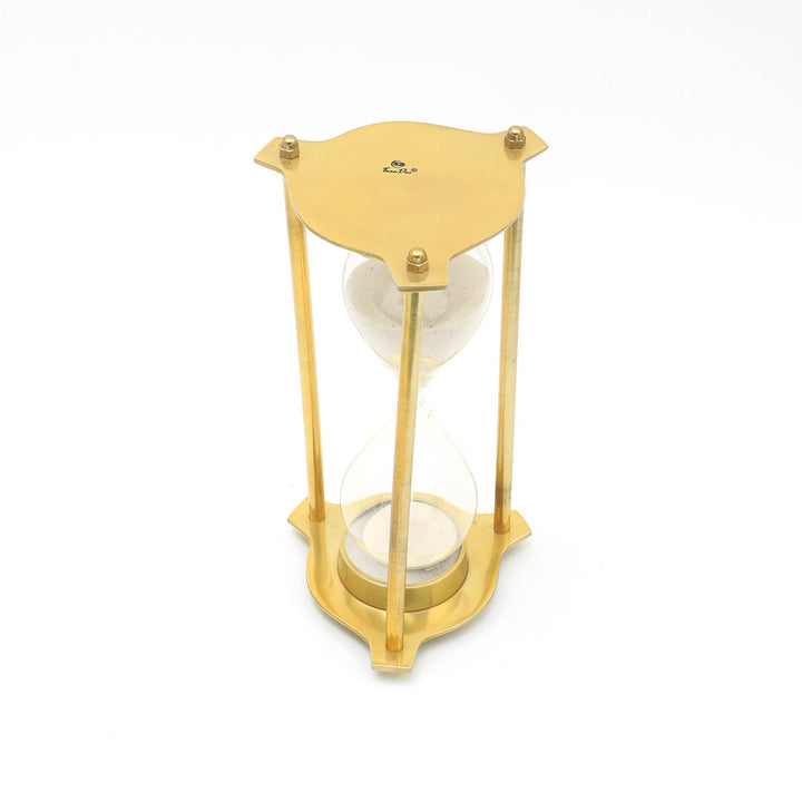 Decorative Aluminum Frame Sand Timer - Hourglass (4.5"X4.5"X9")