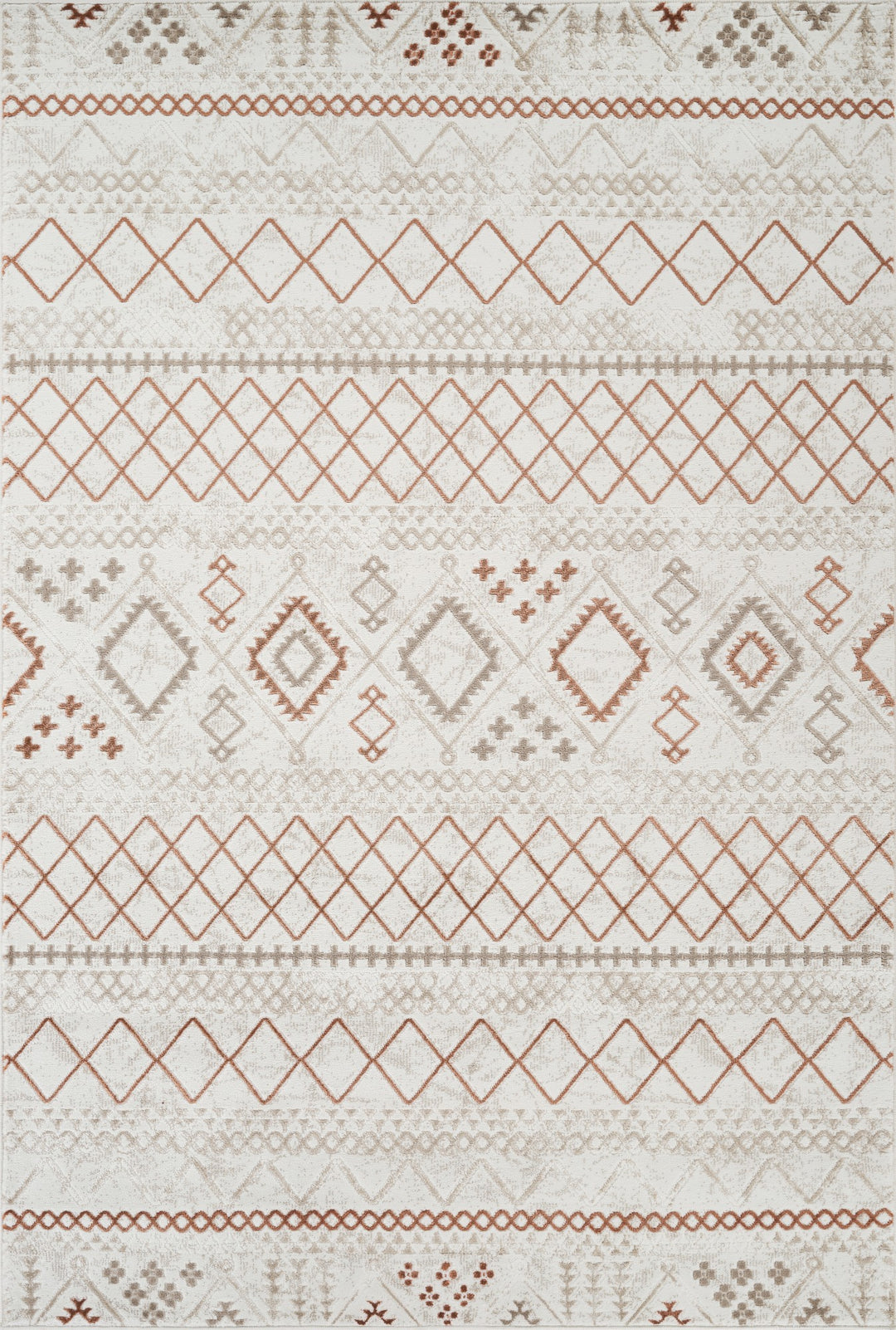 Troy Modern Bohemian Geometric Area Rug | Soft Polyester Indoor Accent Rug for Living Room, Bedroom, Dining Room & Office