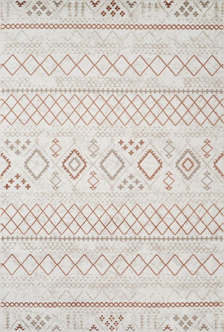 Troy Modern Bohemian Geometric Area Rug | Soft Polyester Indoor Accent Rug for Living Room, Bedroom, Dining Room & Office