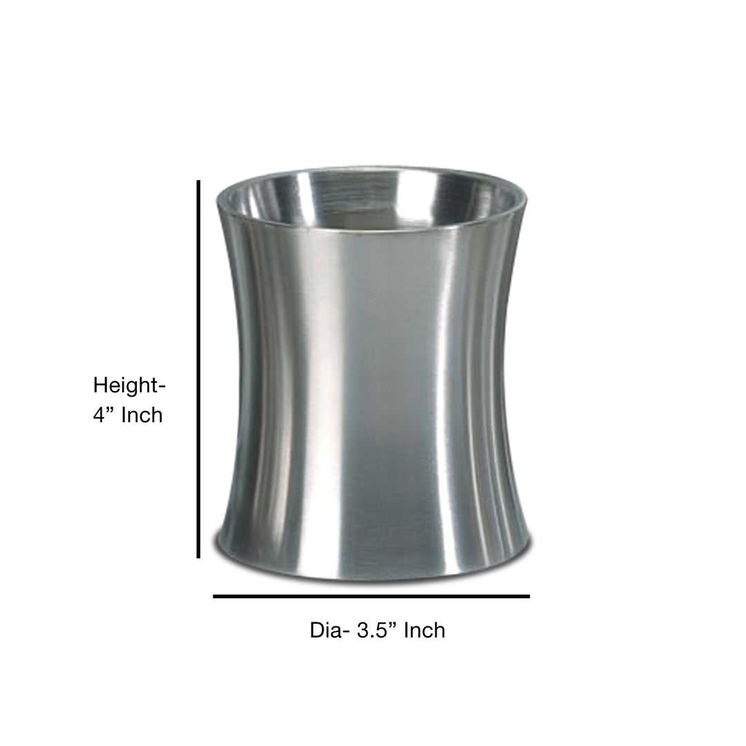 Stainless Steel Tumbler Cup | Decorative Rinse Cup,Drinking Glass,Toothbrush & Makeup Brush Holder for Vanity Countertops,Sink & Desk | Brushed